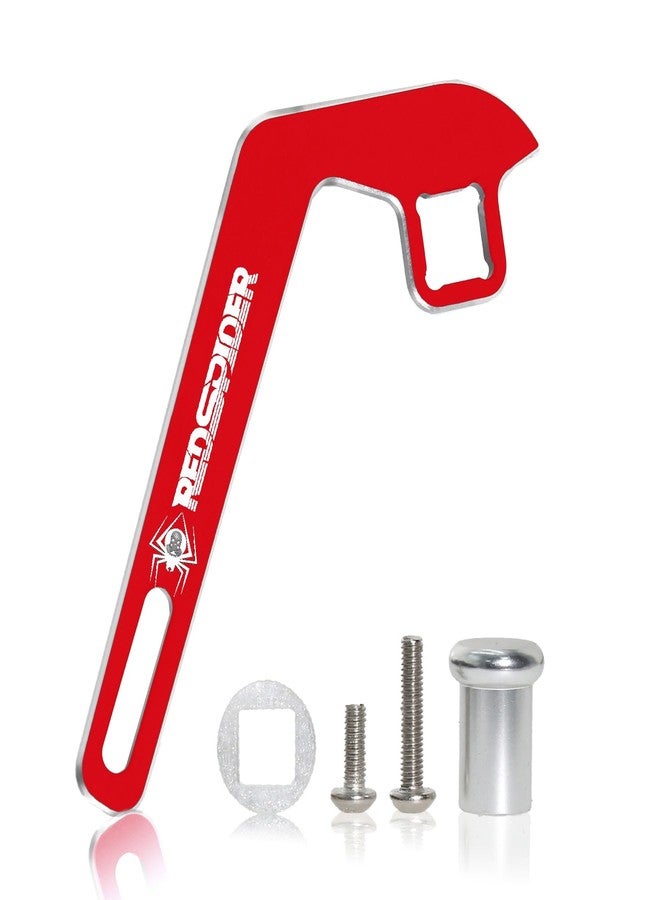 Chanjorlin 1/10 RC Crawler Car TRX-4 Aluminum Transmitter Steering Wheel Trigger One-Handed Control Adapter Upgrade Parts for 1:10 Scale Crawler Car Traxxas TQi Transmitter TRX4 TRX6 TRX-4M (Red) - Image 1